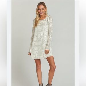 Show Me Your Mumu Iggy Long Sleeve Sequin Mini Dress
